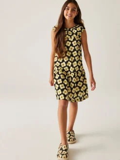 Zwart geel - Regatta Girls 100% Cotton Orla Kiely Playsuit