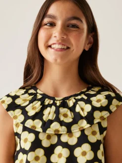 Zwart geel - Regatta Girls 100% Cotton Orla Kiely Playsuit