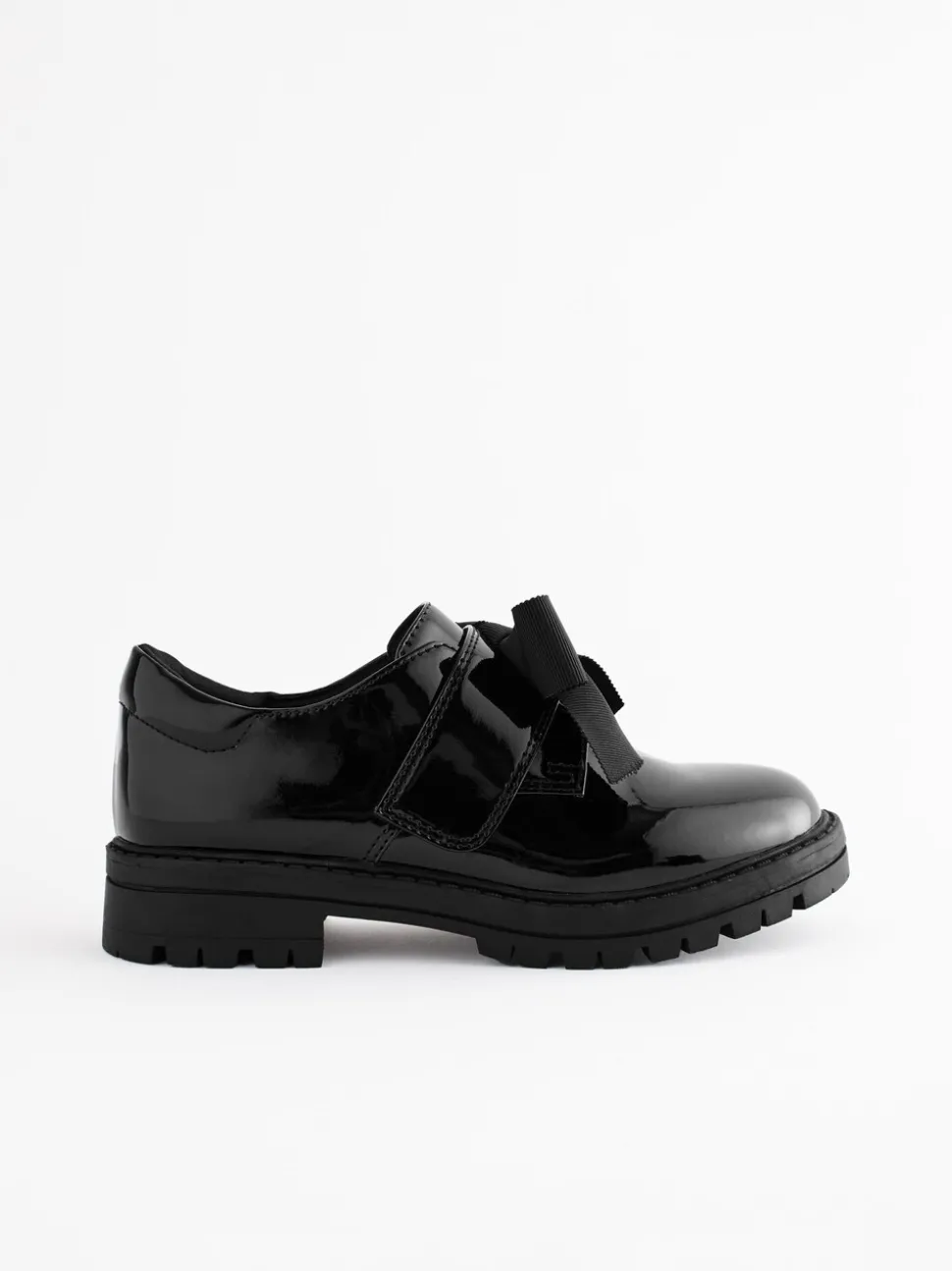 Zwart lak - Strik Monkstrap Chunky Schoolschoenen