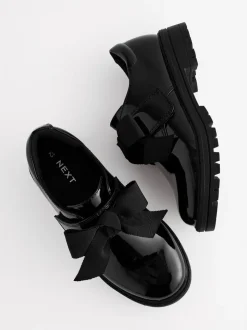 Zwart lak - Strik Monkstrap Chunky Schoolschoenen