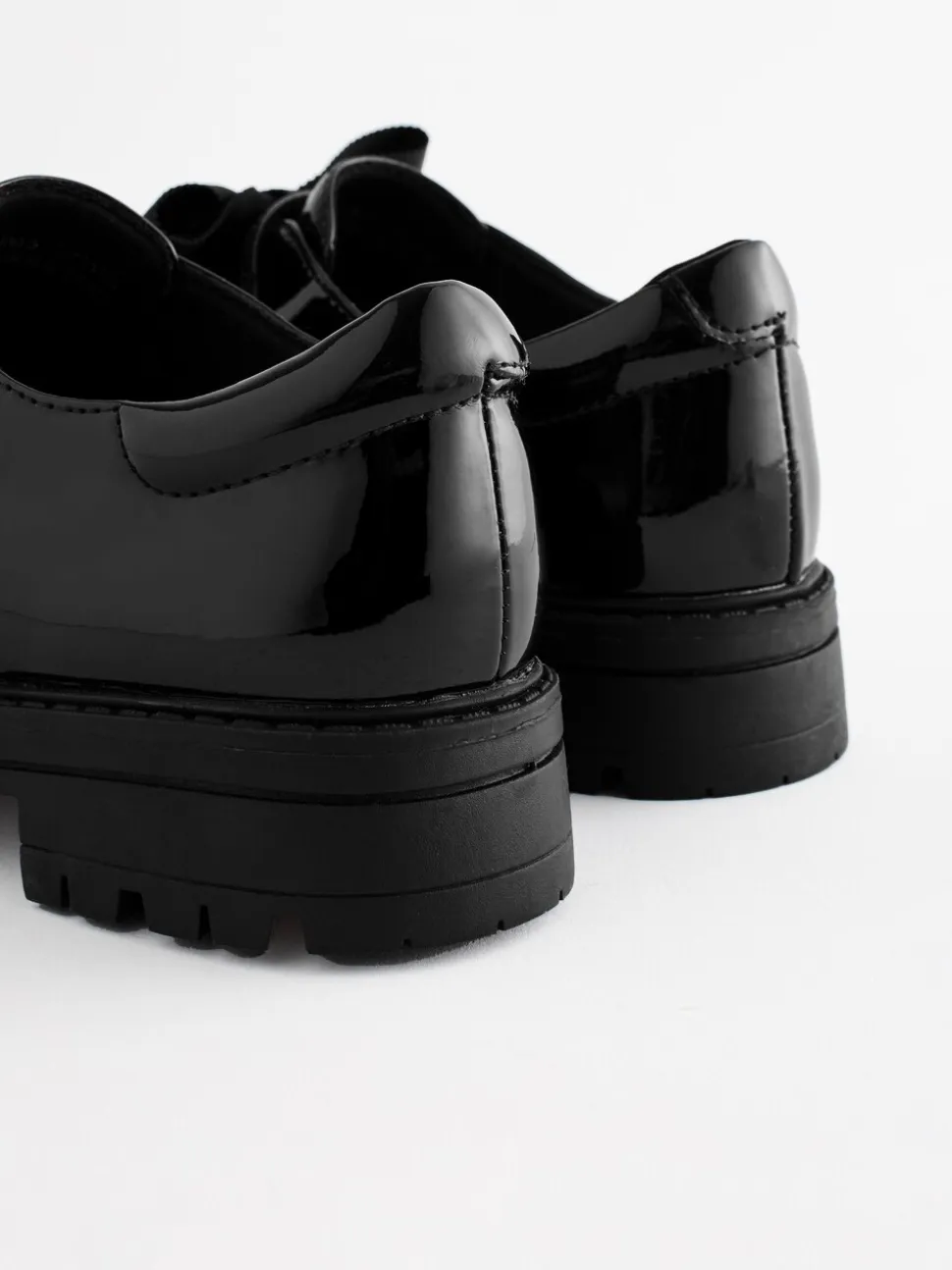 Zwart lak - Strik Monkstrap Chunky Schoolschoenen