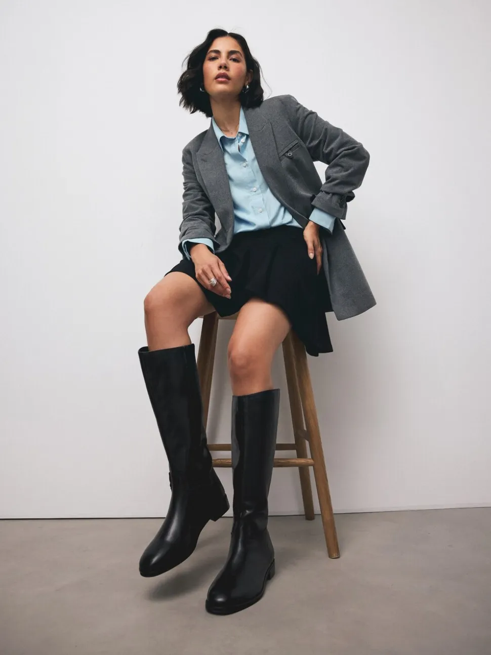 Zwart leer - Forever Comfort® Regular Foot with Wide Calf Riding Boots