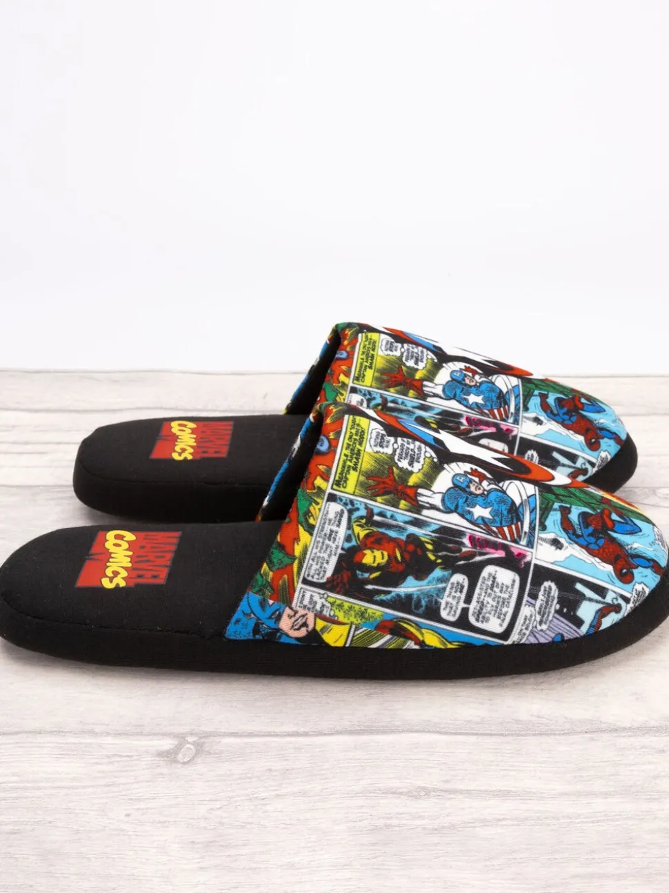 Zwart Marvel® - Vanilla Underground Mr Men Mr Lazy pantoffels