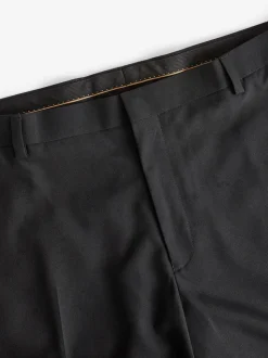 Zwart met bies - Tailored fit - Pantalon in smokingstijl