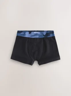 Zwart met camouflage tailleband - Verpakking van 5 boxers (2-16jr)