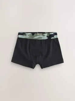 Zwart met camouflage tailleband - Verpakking van 5 boxers (2-16jr)