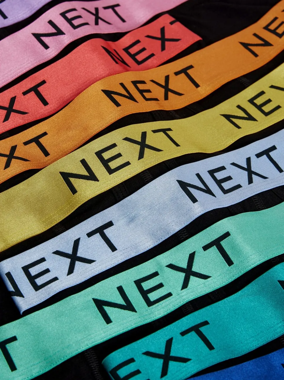 Zwart met felgekleurde glanzende taillebanden - Standaard - 10 Boxershorts zonder plooi