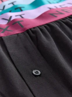 Zwart met felgekleurde tailleband - Ruimvallende Boxers