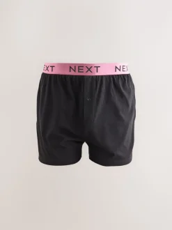 Zwart met felgekleurde tailleband - Ruimvallende Boxers