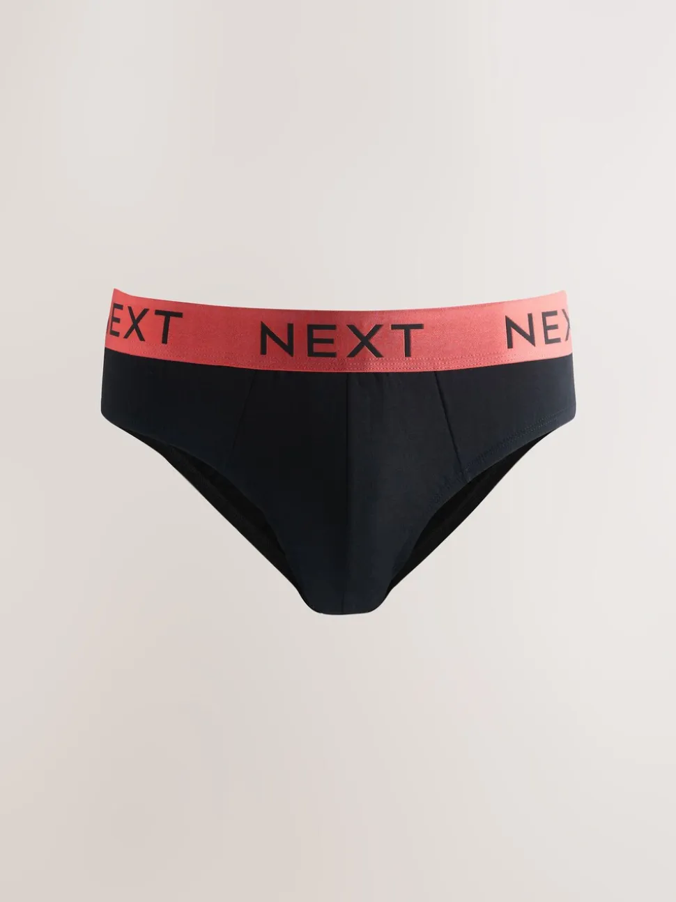 Zwart met felgekleurde tailleband - Verpakking van 10 - Katoenrijke slips