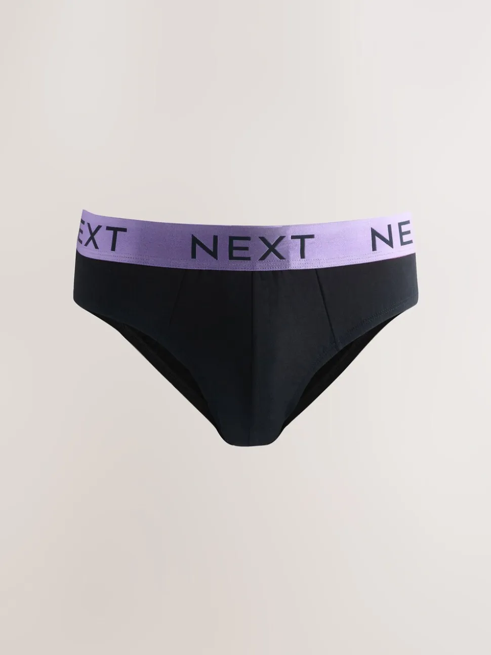Zwart met felgekleurde tailleband - Verpakking van 10 - Katoenrijke slips