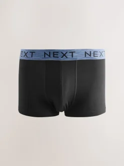 Zwart met gemêleerde tailleband - 5 Hipsterboxershorts
