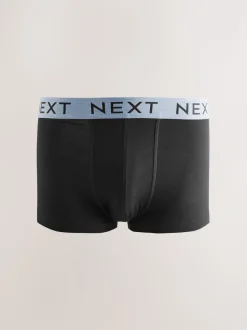 Zwart met gemêleerde tailleband - 5 Hipsterboxershorts