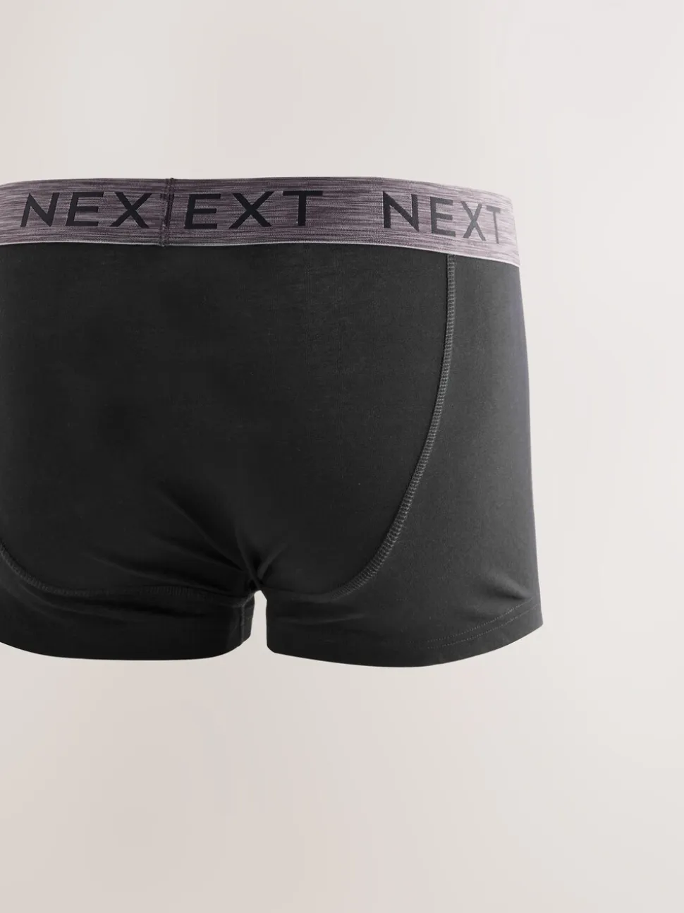 Zwart met gemêleerde tailleband - 5 Hipsterboxershorts