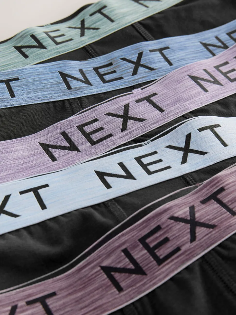 Zwart met gemêleerde tailleband - 5 Hipsterboxershorts
