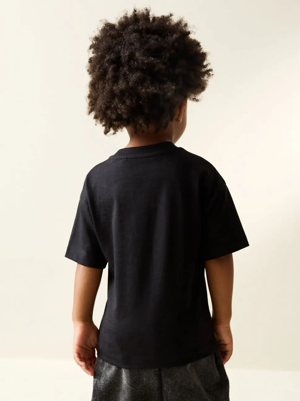 Zwart met smileyprint - Short Sleeve Small Graphic T-Shirt (3mths-7yrs)