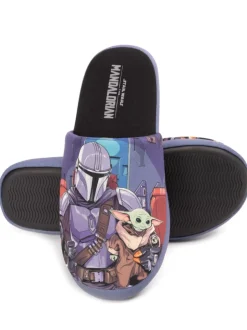 Zwart met sterrenprint - Vanilla Underground Mr Men Mr Lazy pantoffels