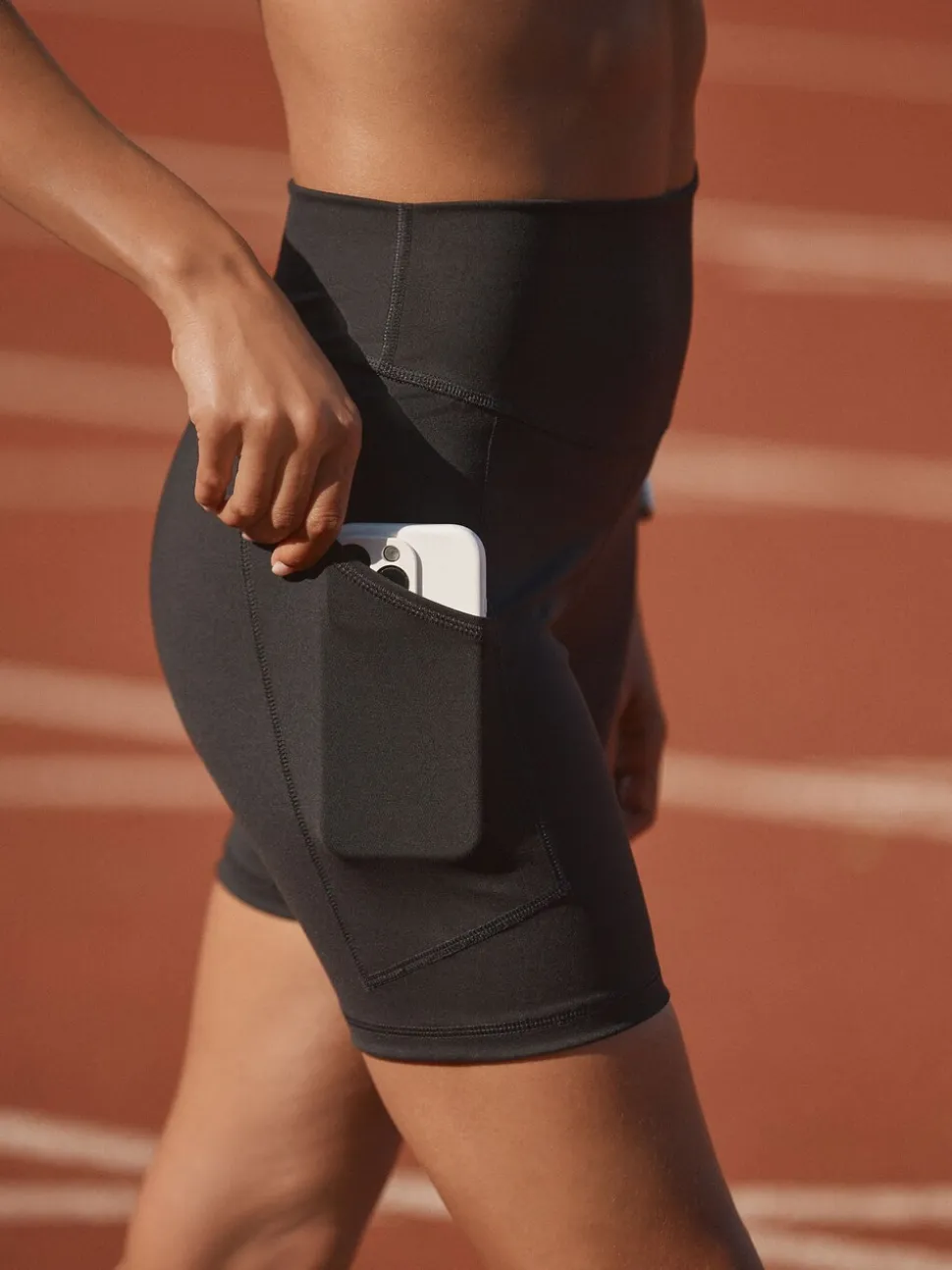 Zwart met zakken - Sports Dry Tech buikcorrigerende shorts