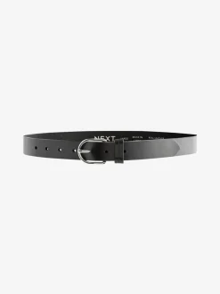 Zwart met zilver - Standaard leren riem