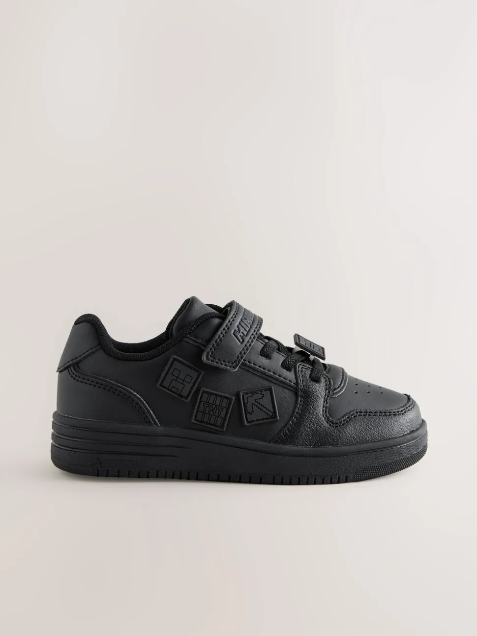 Zwart Minecraft - School Touch Fastening Elastic Lace Shoes