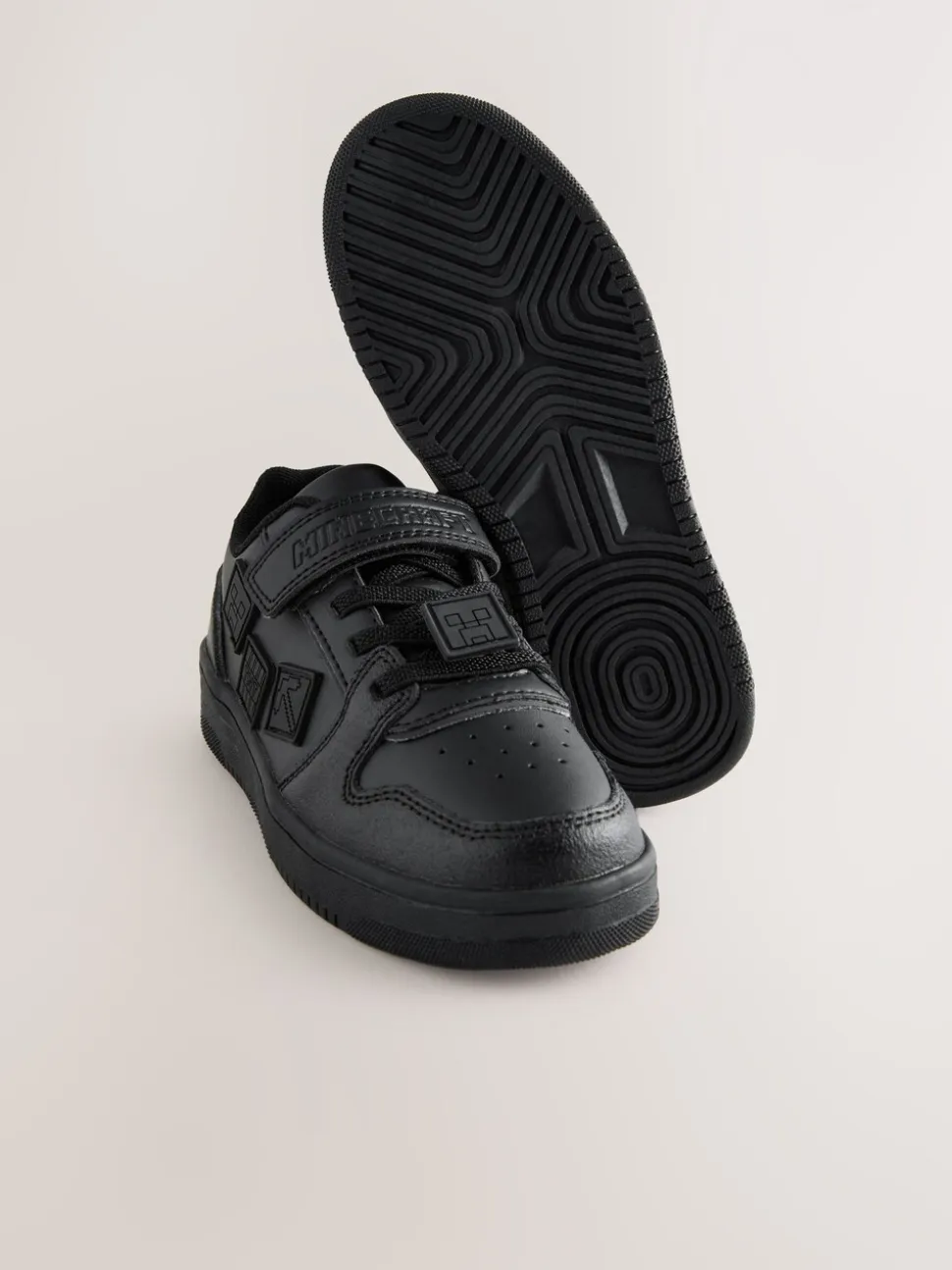 Zwart Minecraft - School Touch Fastening Elastic Lace Shoes