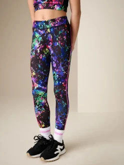 Zwart Multi Splat - Sportlegging (3-16 jr)