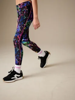 Zwart Multi Splat - Sportlegging (3-16 jr)