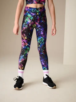Zwart Multi Splat - Sportlegging (3-16 jr)