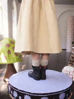 Zwart opvouwbare sterretjesprint - Cath Kidston Wellington laarzen