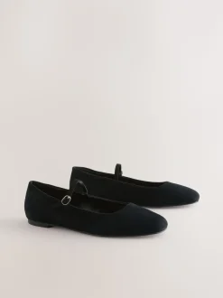 Zwart suède - Forever Comfort® Leather Square Toe Mary Jane Shoes