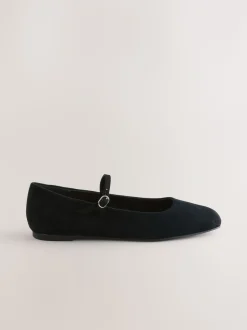 Zwart suède - Forever Comfort® Leather Square Toe Mary Jane Shoes