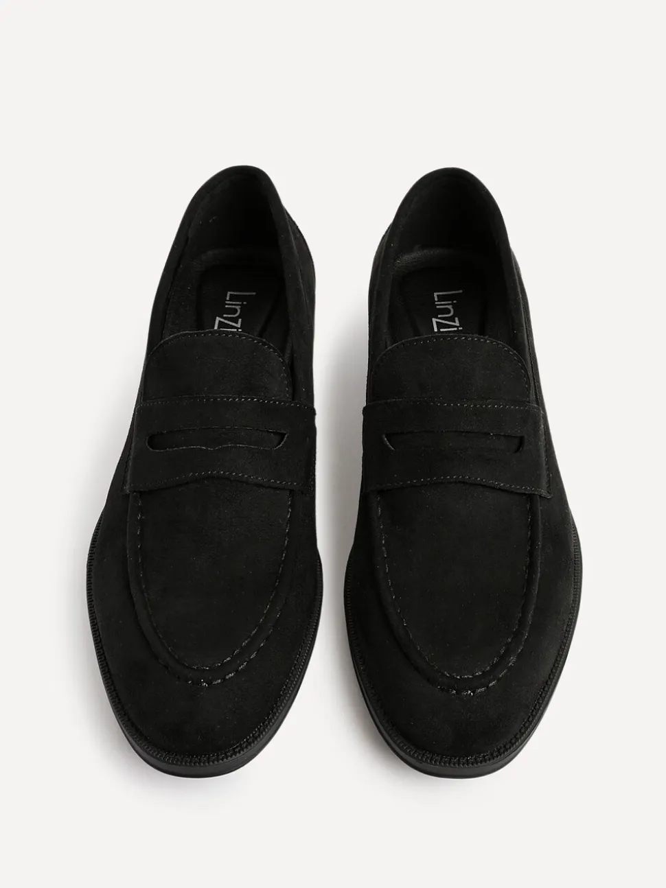 Zwart suède - Linzi Aurelio Penny Loafers