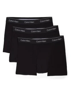 Zwart tonaal - Verpakking van 3 - Calvin Klein Icon Cotton Stretch Boxer Trunks 5 Pack