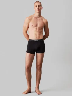 Zwart tonaal - Verpakking van 3 - Calvin Klein Icon Cotton Stretch Boxer Trunks 5 Pack