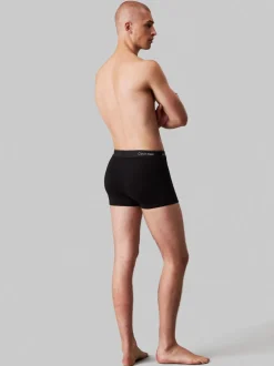 Zwart tonaal - Verpakking van 3 - Calvin Klein Icon Cotton Stretch Boxer Trunks 5 Pack