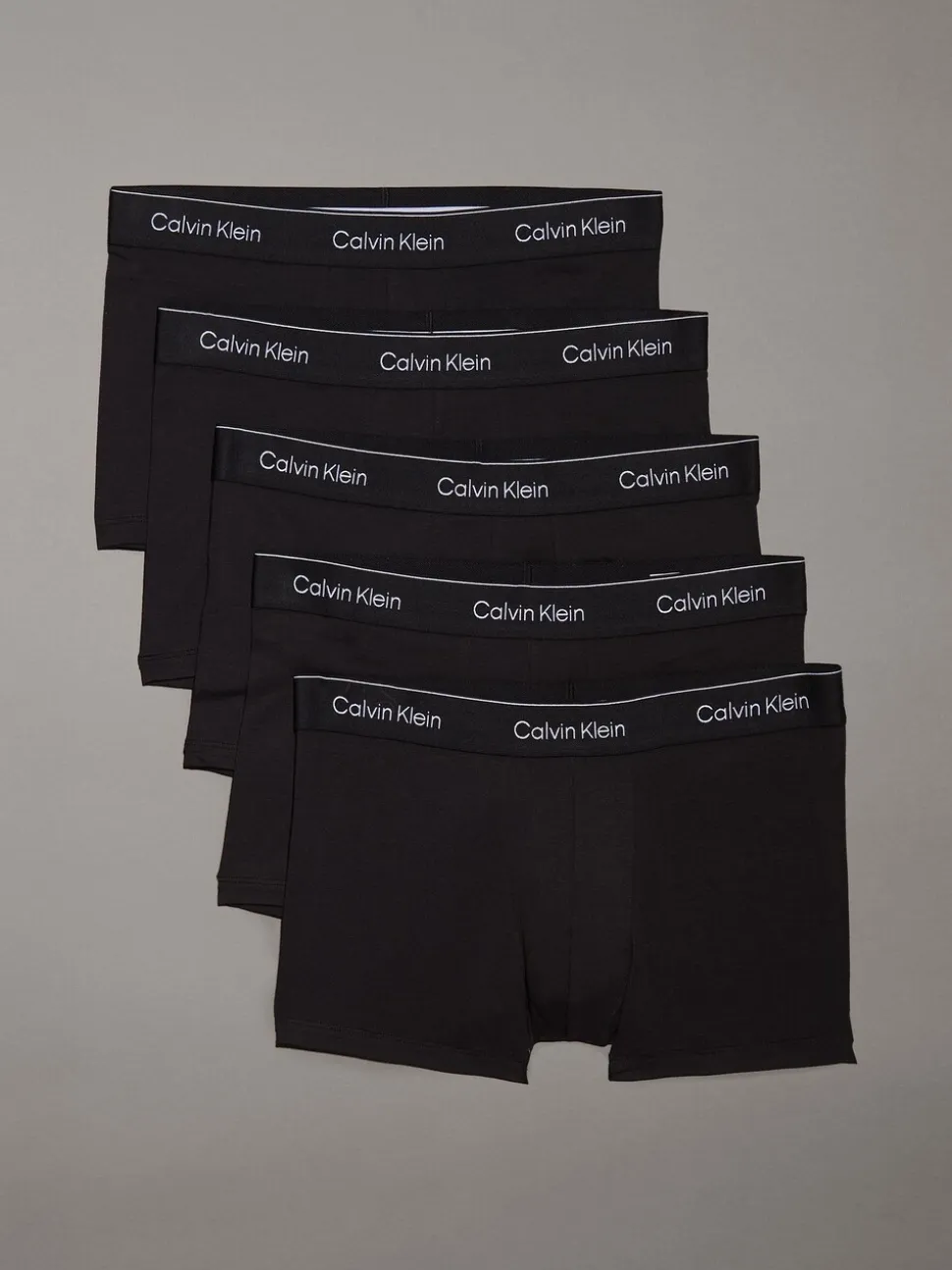 Zwart tonaal - Verpakking van 5 - Calvin Klein Icon Cotton Stretch Boxer Trunks 5 Pack