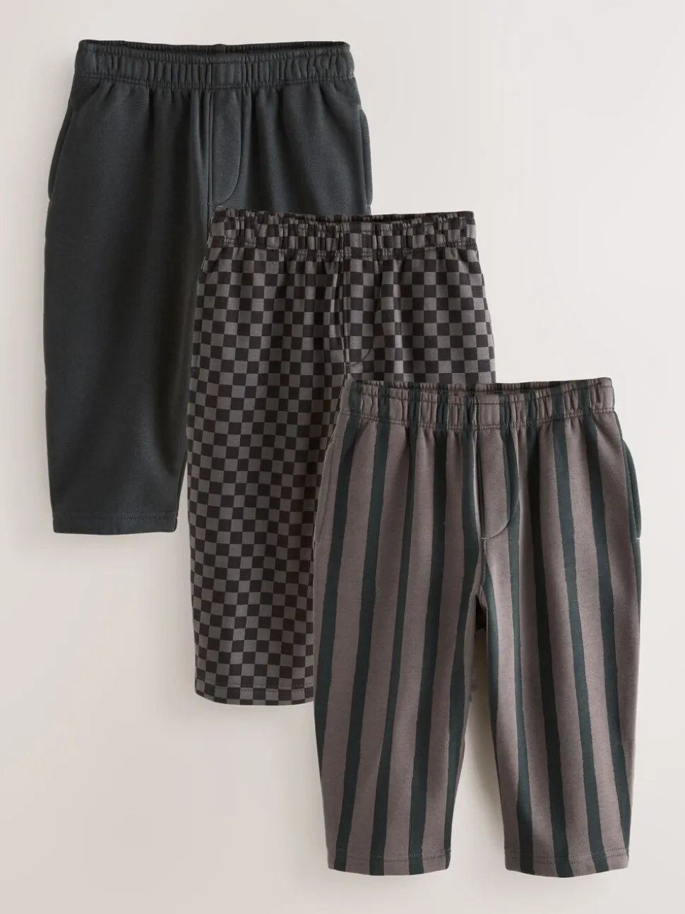 Zwart/antraciet - Wide Leg Jersey Joggers (3mths-7yrs)