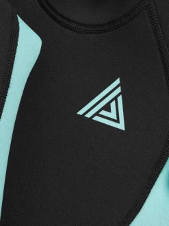 Zwart/blauw met lange mouw - Wetsuit (1 - 16 jr)