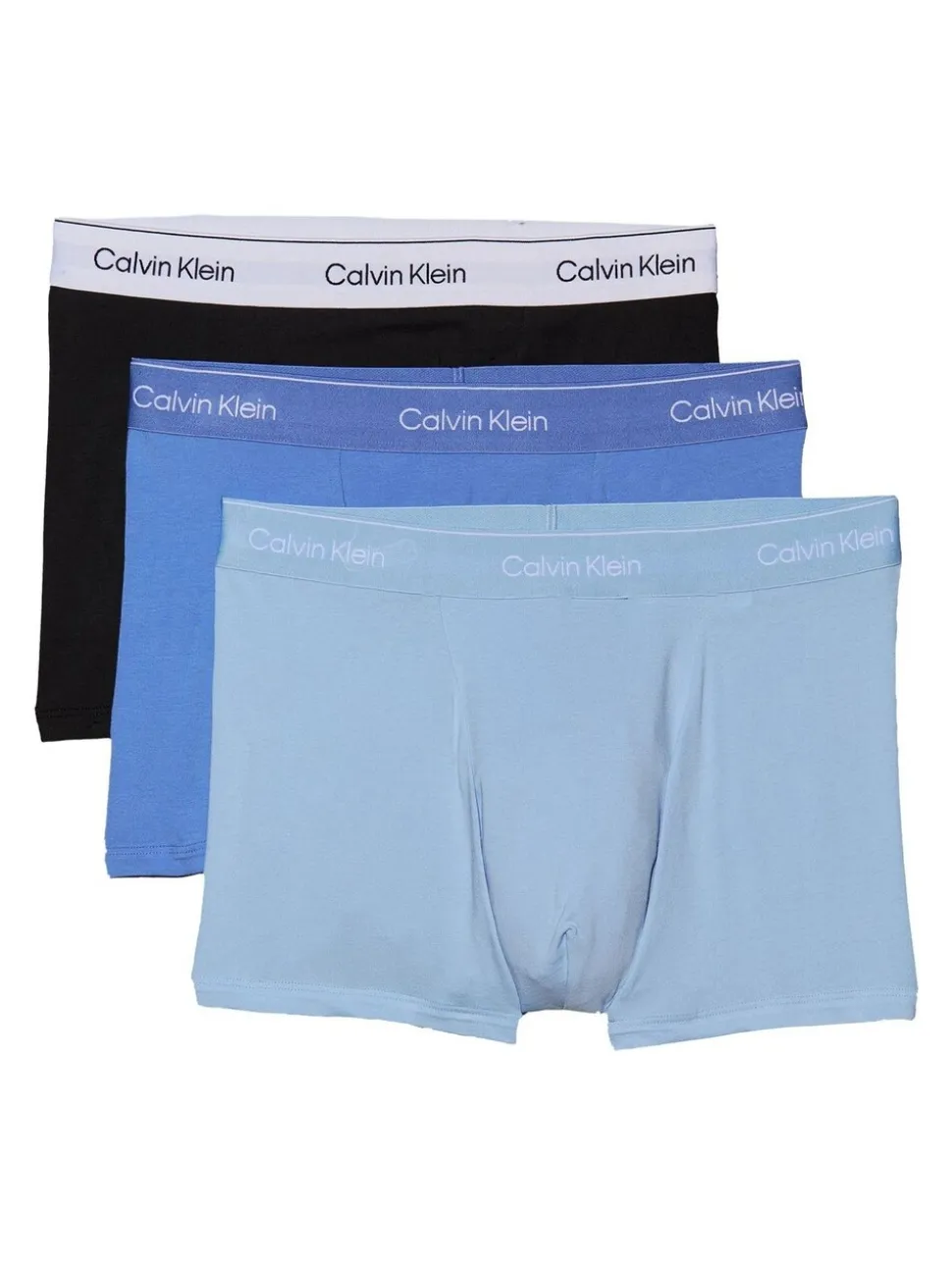 Zwart/blauw tonaal - Calvin Klein Icon Cotton Stretch Boxer Trunks 3 Pack
