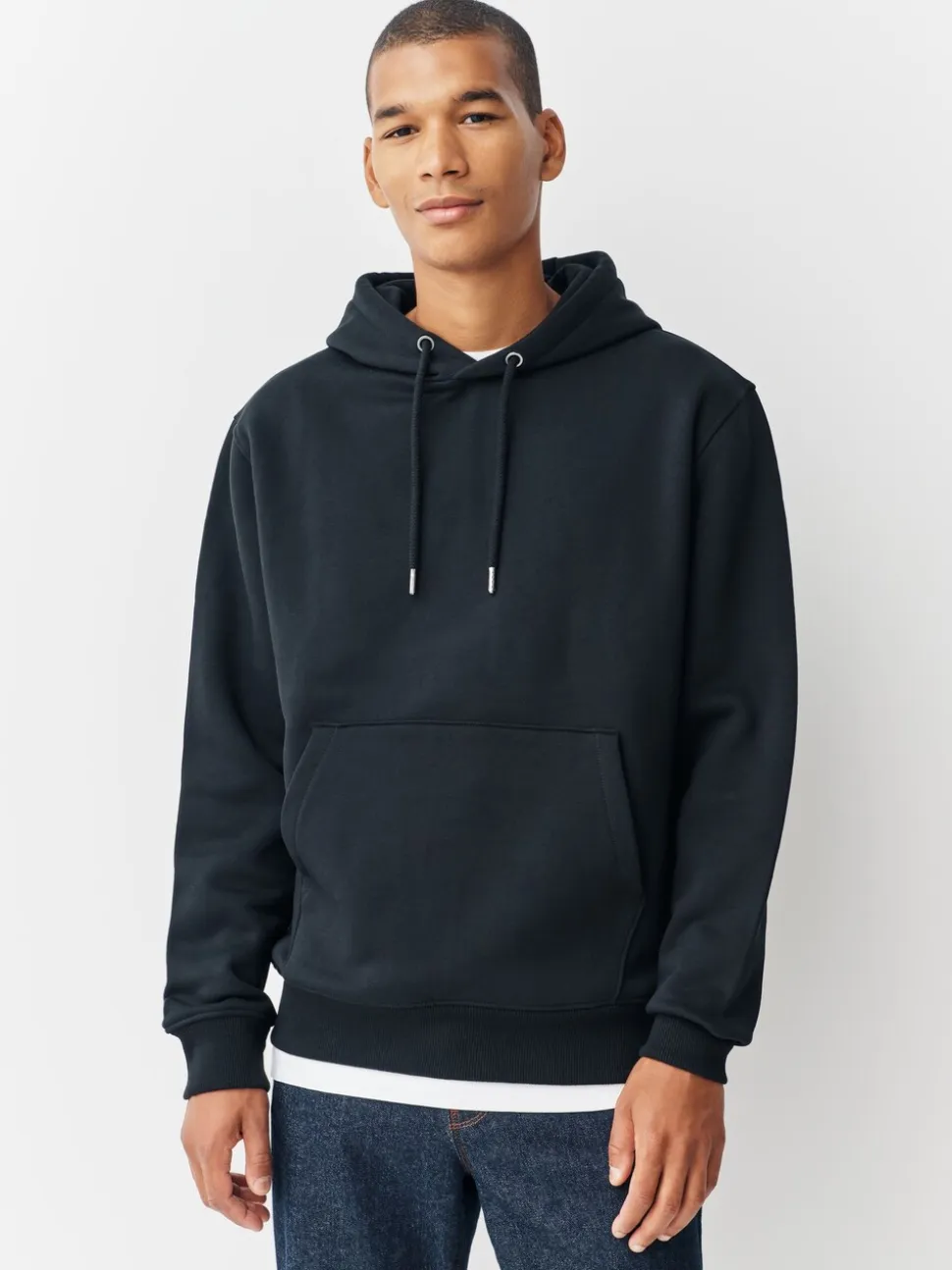 Zwart/Bourgondisch Rood - Cotton Rich Jersey Overhead Hoodies 2 Pack