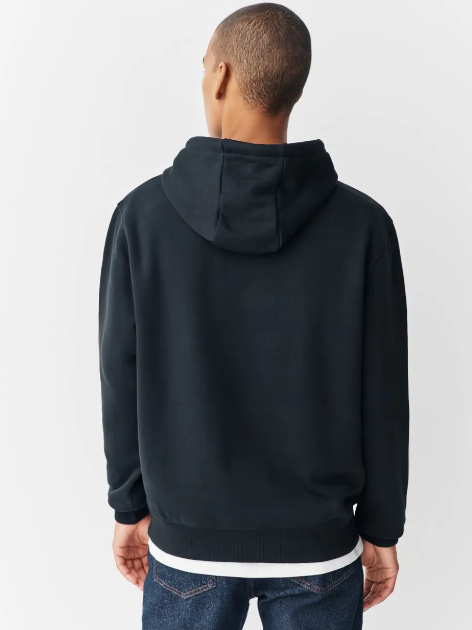 Zwart/Bourgondisch Rood - Cotton Rich Jersey Overhead Hoodies 2 Pack