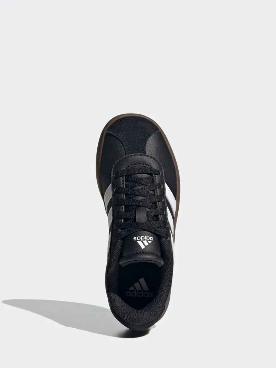 Zwart/bruin - adidas Vl Court 3.0 Suède sneakers met veters voor kinderen