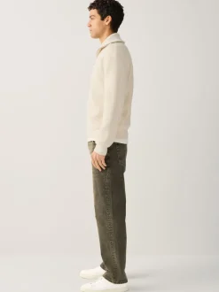 Zwart/bruin - Rechte, klassieke jeans met stretch