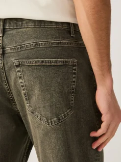 Zwart/bruin - Rechte, klassieke jeans met stretch