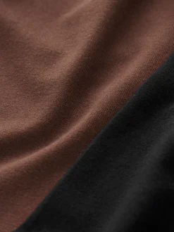 Zwart/bruin - Set van 2 lange leggings