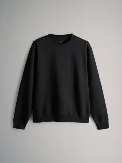 Zwart/bruin - Verpakking van 3 - The Set Crew Neck Relaxed Fit Sweatshirts