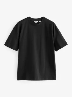 Zwart/Bruin/Licht Naturel - Relaxed fit - Verpakking van 3 T-shirts van zware stof