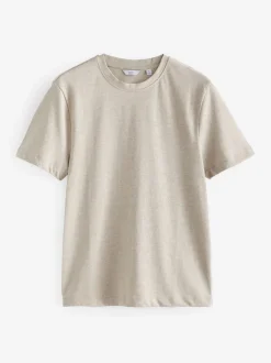 Zwart/Bruin/Licht Naturel - Relaxed fit - Verpakking van 3 T-shirts van zware stof