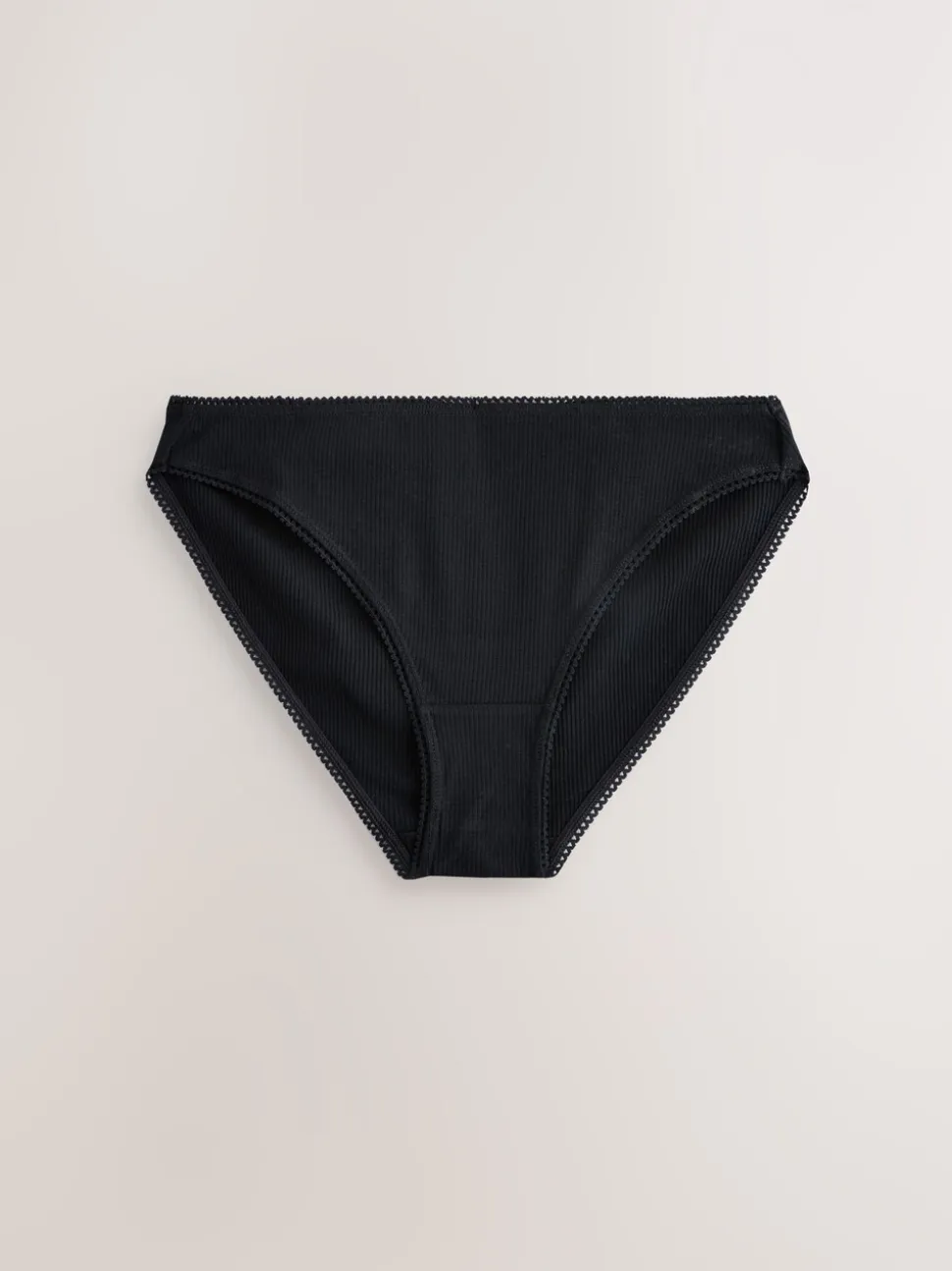 Zwart/caramel Huidskleur/praline Huidskleur - Verpakking van 3 geribbelde katoenen slips