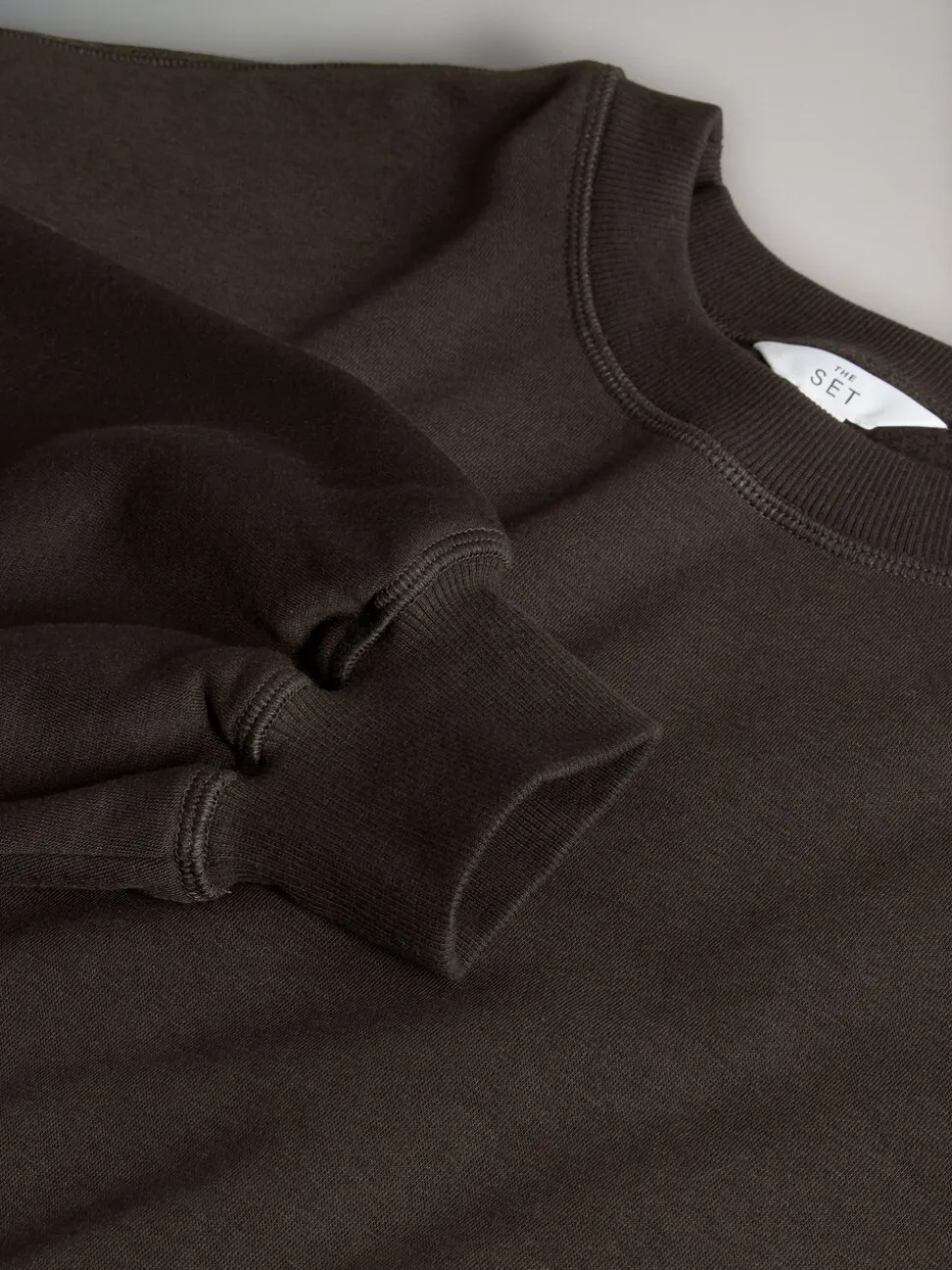 Zwart/chocoladebruin - The Set 2 Pack Longline Crew Neck Sweatshirt